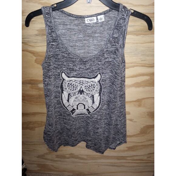 Women's Cato Small Owl Tank Grey - Picture 1 of 1